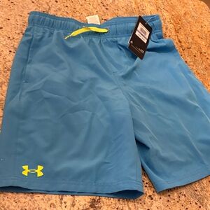 Under Armour boys Bright Blue Athletic Shorts